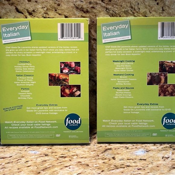 Everyday Italian with GIADA DE LAURENTIIS DVD 3 DISC SET Cooking - Picture 2 of 8